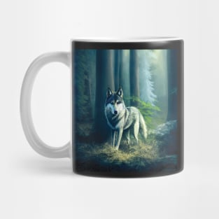 Wolf in a Forest Mug